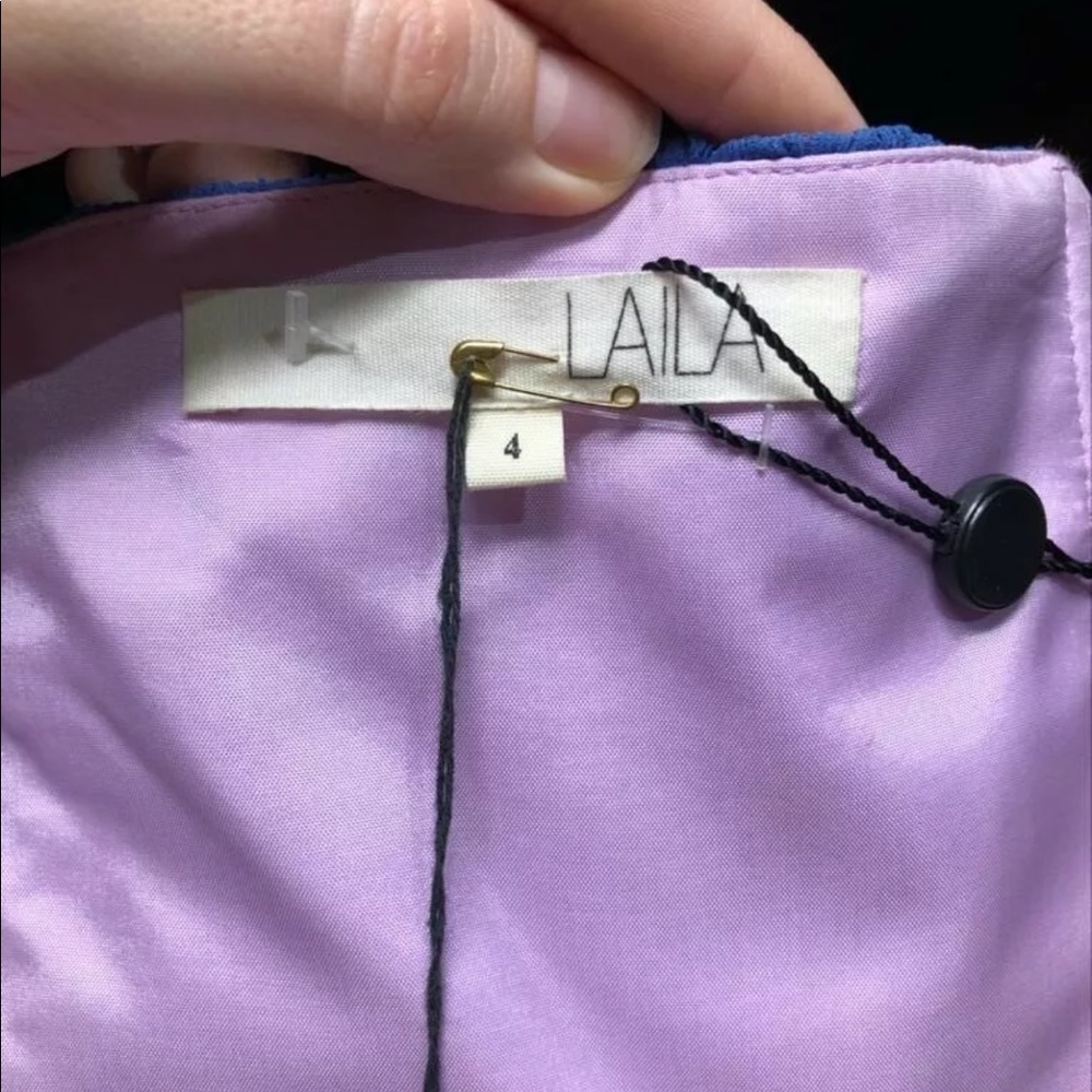 LAILA DRESS CHIFFON MAXI PURPLE BLUE SIZE 4 SMALL - Picture 13 of 16